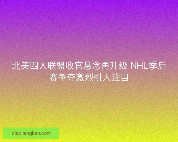 北美四大联盟收官悬念再升级 NHL季后赛争夺激烈引人注目